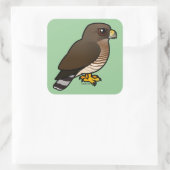 Breedvleugelige Hawk Vierkante Sticker (Tas)