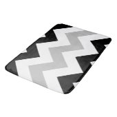 Breedzigzag Patroon Zwart, grijs en wit Badmat (Gekanteld)