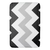 Breedzigzag Patroon Zwart, grijs en wit Badmat (Voorkant Verticaal)