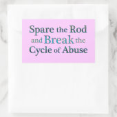 Breek de cyclus van misbruik rechthoekige sticker (Tas)