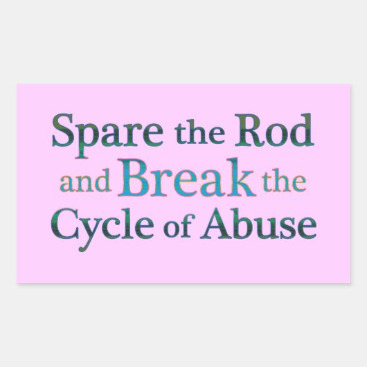 Breek de cyclus van misbruik rechthoekige sticker (Voorkant)