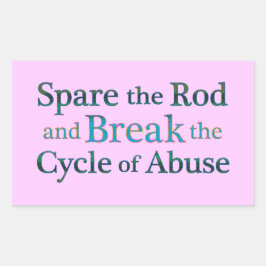 Breek de cyclus van misbruik rechthoekige sticker