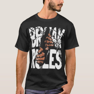 Breek de grafische regels t-shirt