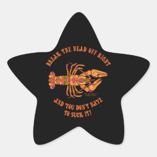 Breek de Head Crawfish Star-Sticker Ster Sticker