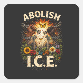Breek de Ketens Vierkante Sticker