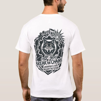 Breek de Ketens Wolf Vrijheid Opstand Anti-Systeem T-shirt
