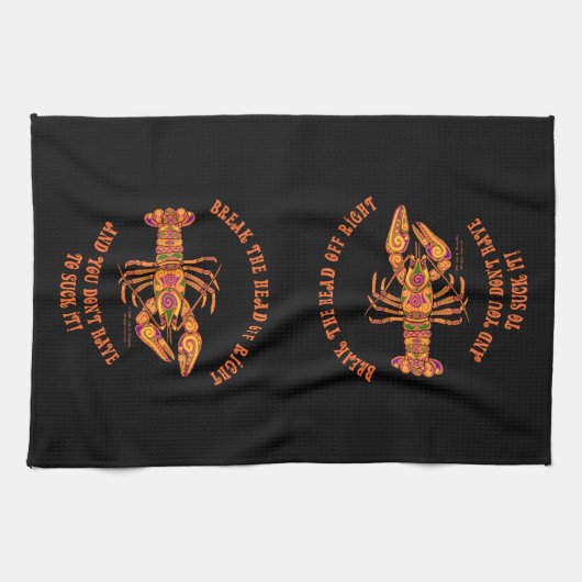 Breek de keukenhanddoek van de Crawfish Kitchen (Horizontaal)