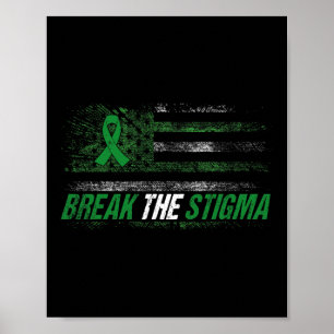 Breek de maand van geboorte van Stigma Mental Heal Poster