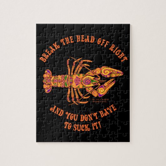 Breek de Pozzle van het hoofd van de kreeft Legpuzzel (Verticaal)