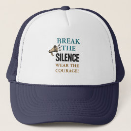 Breek de stilte moed trucker pet