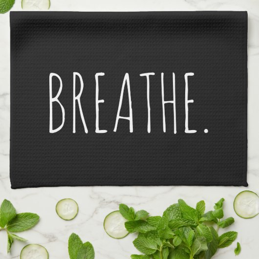 Breek de Tekst op Zwart Theedoek (Gevouwen)