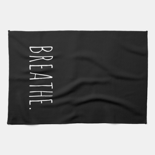 Breek de Tekst op Zwart Theedoek (Horizontaal)