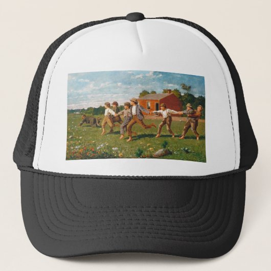 Breek de Whip (1872) van Winslow Homer. Trucker Pet (Voorkant)