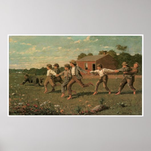 Breek de Whip, 1872 Winslow Homer Poster (Voorkant)