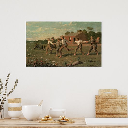 Breek de Whip, 1872 Winslow Homer Poster (Keuken)