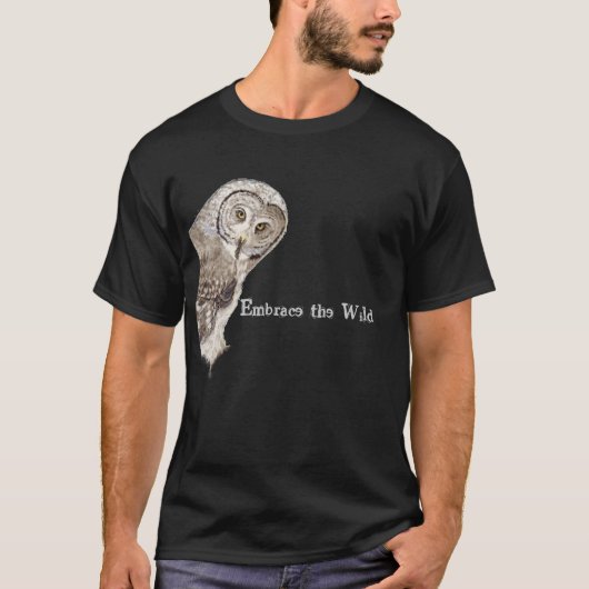 Breek de Wilde Citaat Funny Owl Art in T-shirt (Voorkant)