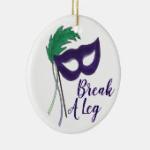 Breek een Beendrama Masker openen Night Theater Keramisch Ornament (Rechts)