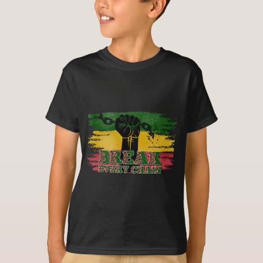 breek elke keten juneteenth heren t-shirt (Voorkant)