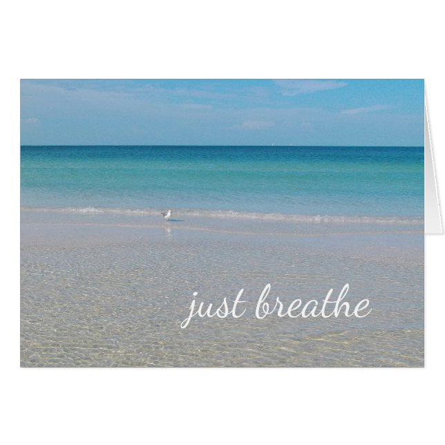 Breek gewoon het Zee op het strand (Voorkant Horizontaal)