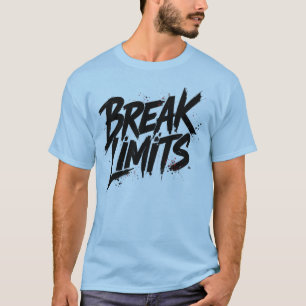 Breek Grenzen Heren T-shirt Motiverend Minimaal Ty