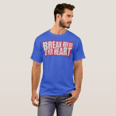 breek haar bed citaat retro t-shirt (Voorkant volledig)