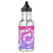 Breek het Abstracte bladontwerp op de roze achterg Waterfles (Rechts)