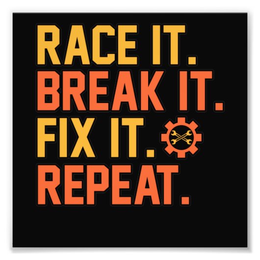 Breek het IT auto-automatische mechanische werktui Foto Afdruk (Voorkant)