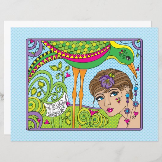 Breek het onverwacht_platte papierblad 11"x8.5" in (Voorkant / Achterkant)