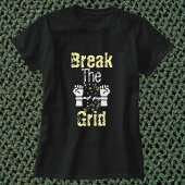 Breek het raster met Cat Paw gepersonaliseerd zwar T-shirt