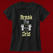 Breek het raster met Cat Paw gepersonaliseerd zwar T-shirt