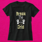 Breek het raster met Cat Paw gepersonaliseerd zwar T-shirt