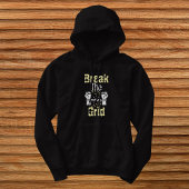 Breek het raster Moderne kat typografie minimalist Hoodie