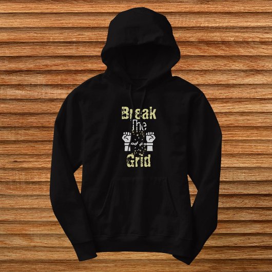 Breek het raster Moderne kat typografie minimalist Hoodie