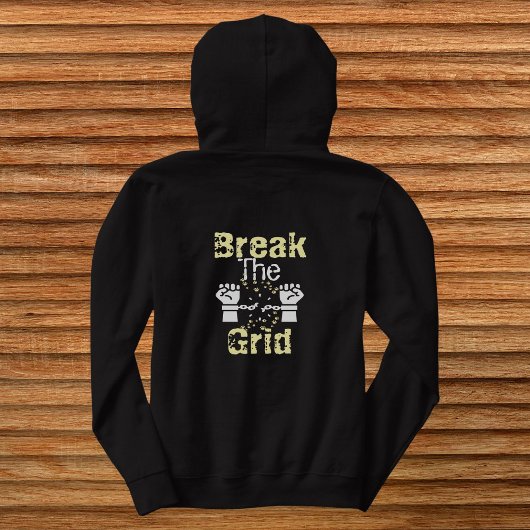 Breek het raster Moderne kat typografie minimalist Hoodie