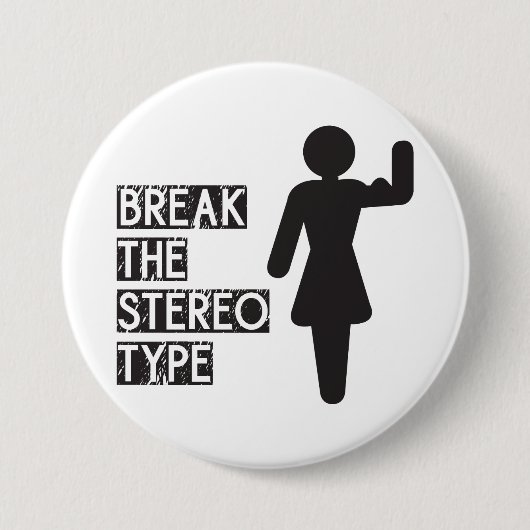 Breek het stereotype ronde button 7,6 cm (Voorkant)