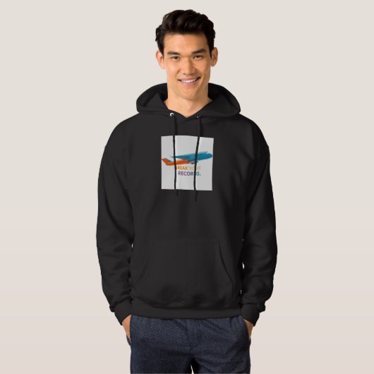 "Breek je records" Hoodie (Voorkant volledig)