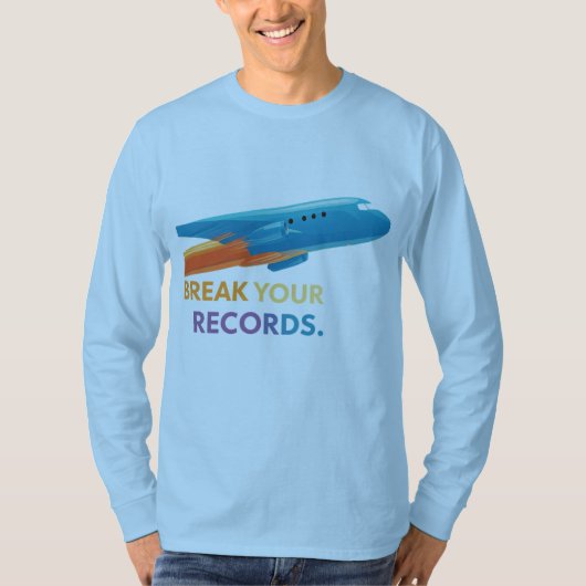 "Breek je records" T-shirt (Voorkant)