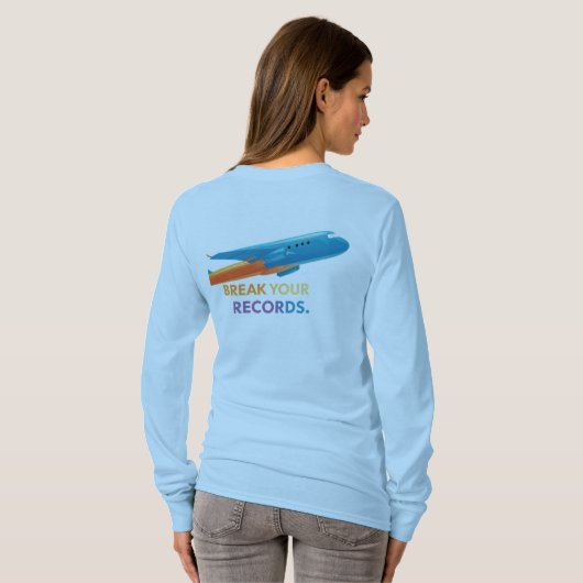 "Breek je records" T-shirt (Achterkant volledig)