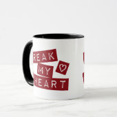 Breek mijn hart mok (Voorkant links)