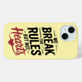 Breek regels, niet harten: vet telefoonhoesje Case-Mate iPhone case (Achterkant (horizontaal))