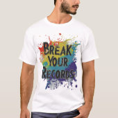 Breek uw records t-shirt (Voorkant)