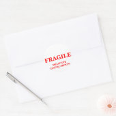 BREEKBAAR DELICATE INSTRUMENTEN verzendlabel Ronde Sticker (Envelop)