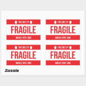 Breekbaar Deze Kant Boven Voorzichtig Hanteren Rechthoekige Sticker (Vel)