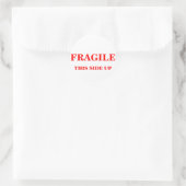 BREEKBAAR DIT SIDE UP-verzendlabel Ronde Sticker (Tas)