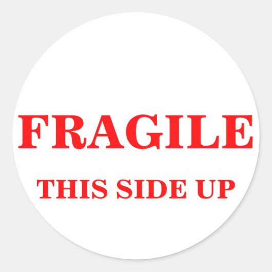 BREEKBAAR DIT SIDE UP-verzendlabel Ronde Sticker (Voorkant)