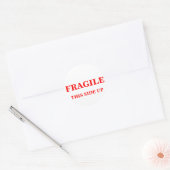 BREEKBAAR DIT SIDE UP-verzendlabel Ronde Sticker (Envelop)