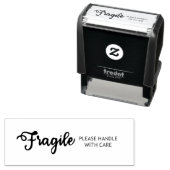 Breekbaar, ga voorzichtig te werk  zelfinktende stempel (In situ)