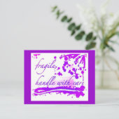 breekbaar handvat met briefkaart (Staand voorkant)