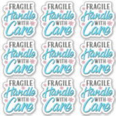 Breekbaar handvat met het etiket van de Verpakking Sticker (Voorkant)