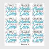 Breekbaar handvat met het etiket van de Verpakking Sticker (Vel)